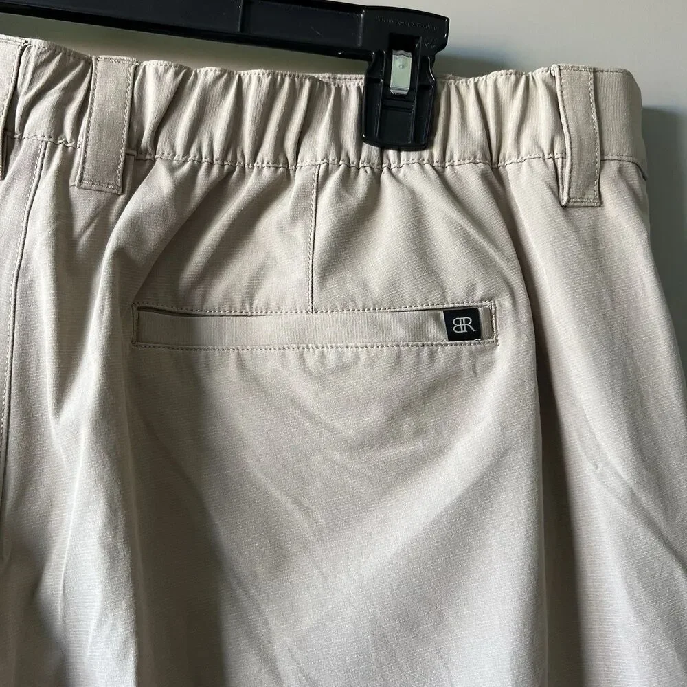 Banana Republic Motion Tech Hybrid Short Men 40 Tan Lightweight Performance Golf
